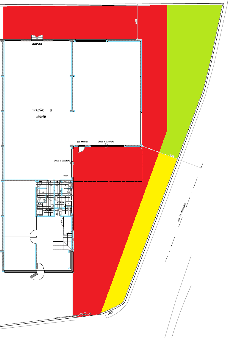 Zonas de estacionamento no parque interior da 3GNTW, em Salgueiros, Mouquim